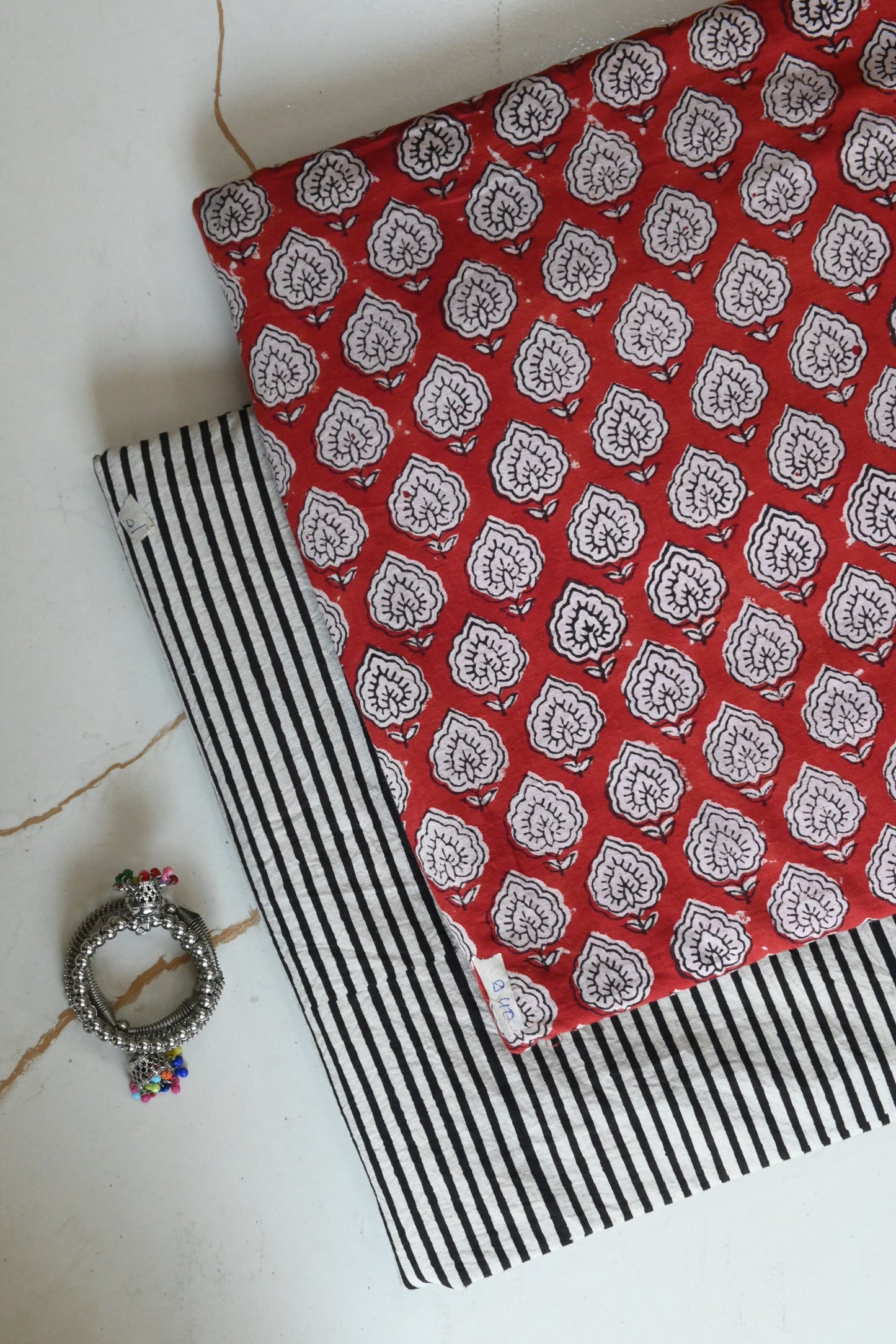 Pure Soft Cotton Handblock Printed 2PC Top-Bottom Suit Set (2.50 Meter Each)