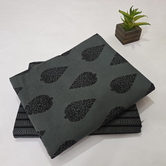 Pure Soft Cotton Handblock Printed 2PC Top-Bottom Suit Set