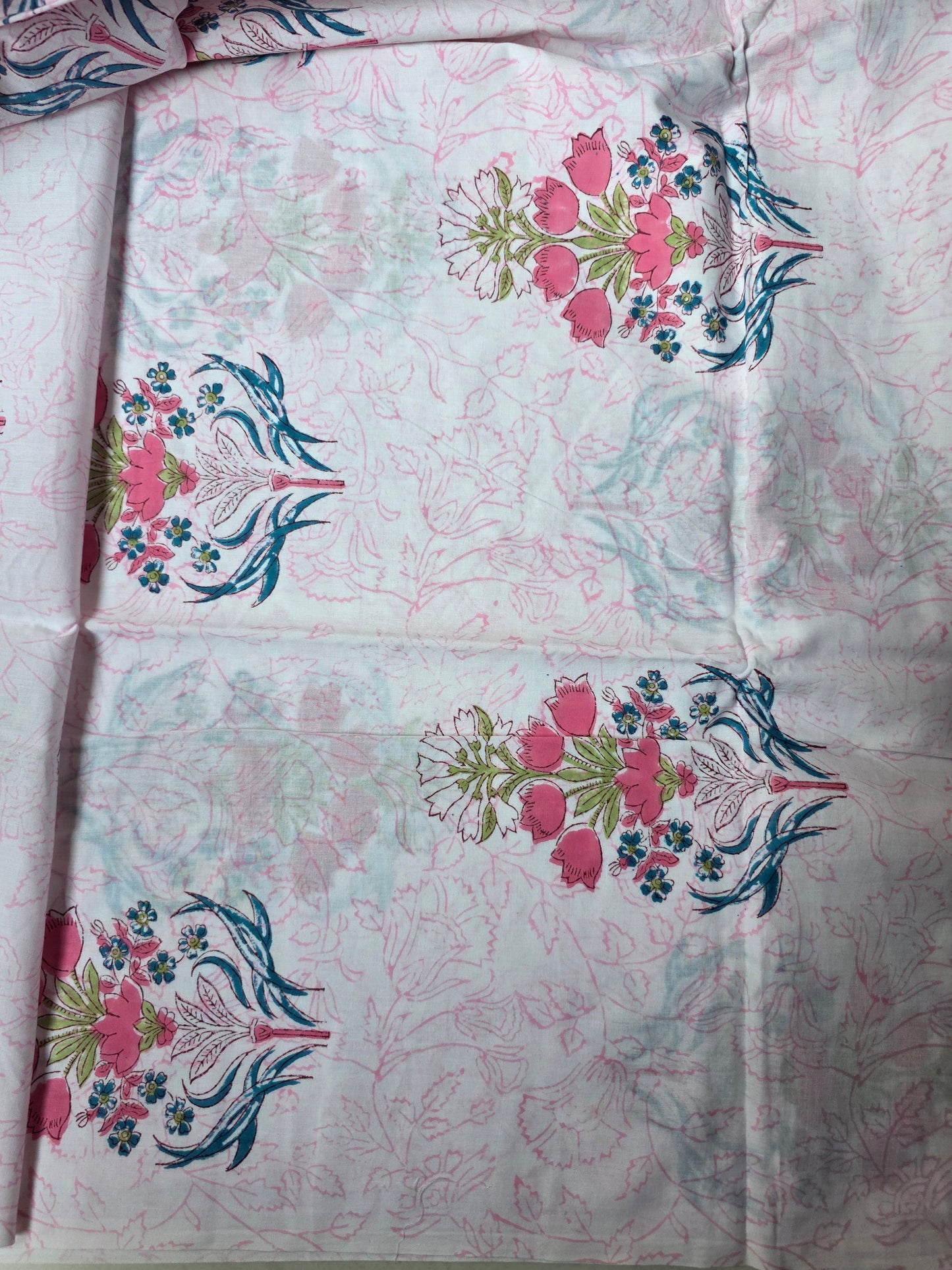 Pure Soft Cotton Handblock Printed Fabric