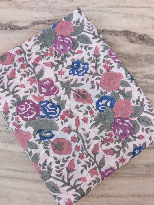 (Pre cut 1.40 meter) Pure Soft Cotton Hand Block Printed  Fabric