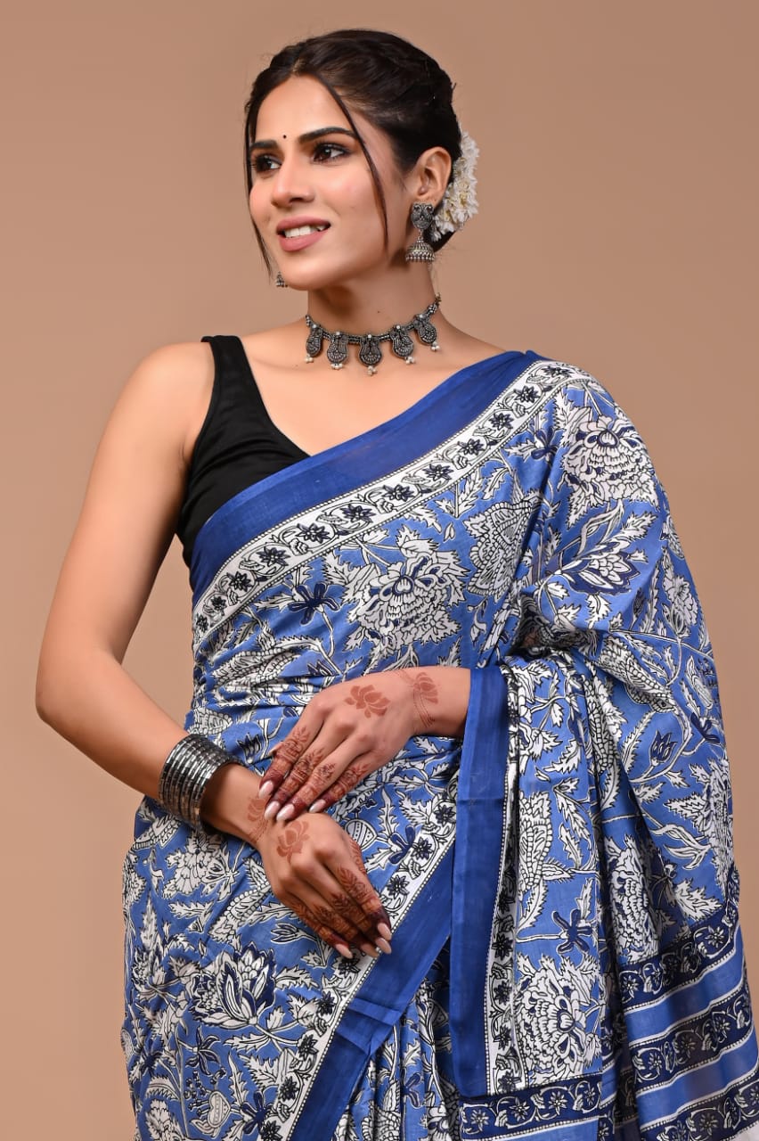 Pure Soft Cotton Saree With Blouse Piece