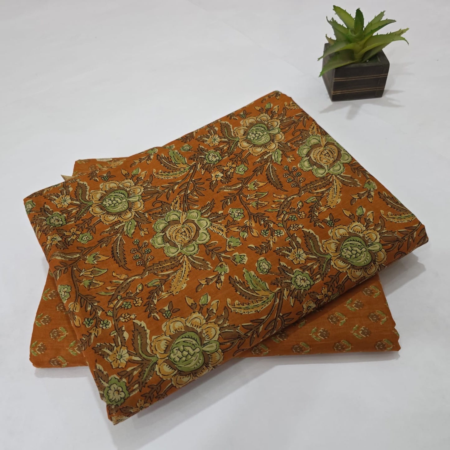 Pure Soft Cotton Handblock Printed 2PC Top-Bottom Suit Set