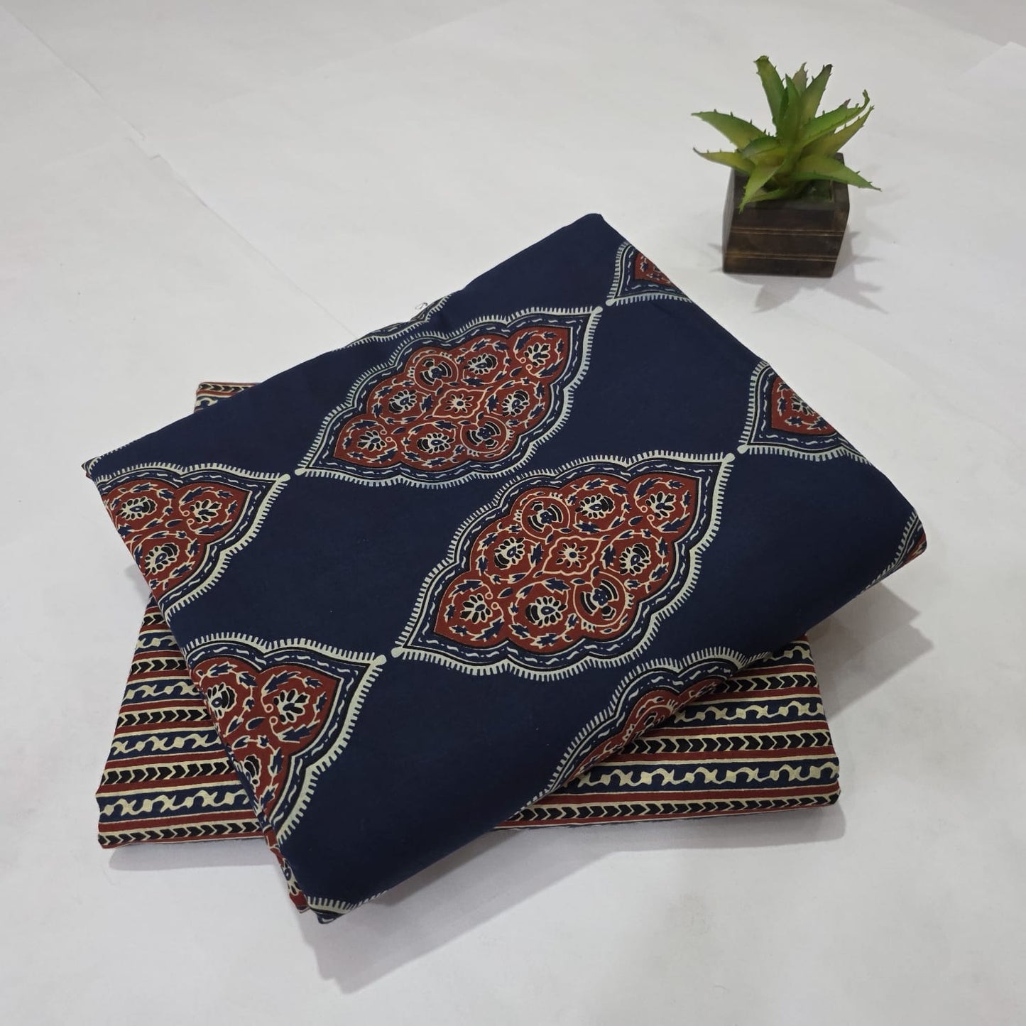 Pure Cotton Handblock Printed 2PC Top-Bottom Suit Set