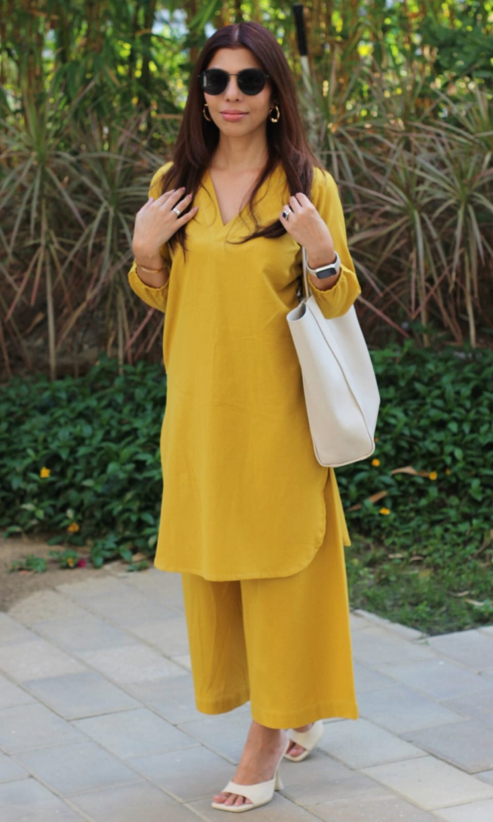 Pure Soft Cotton Slub Co-ord Set For Office Wear