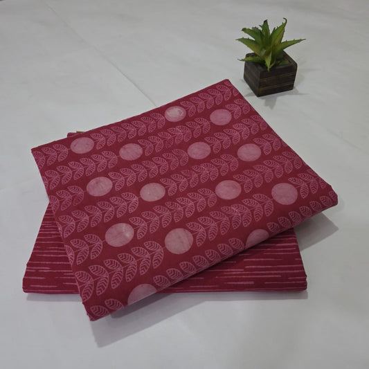 Pure Cotton Handblock Printed 2PC Top-Bottom Suit Set