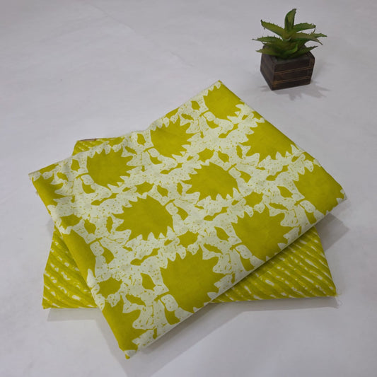 Pure Soft Cotton Handblock Printed 2PC Top-Bottom Suit Set