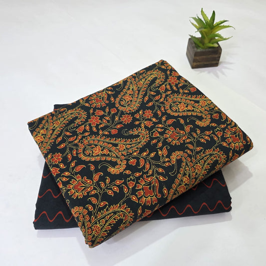 Pure Cotton Handblock Printed 2PC Top-Bottom Suit Set