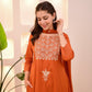 Pure Cotton Anarkali Suit Set With Beautiful Embroidery Work