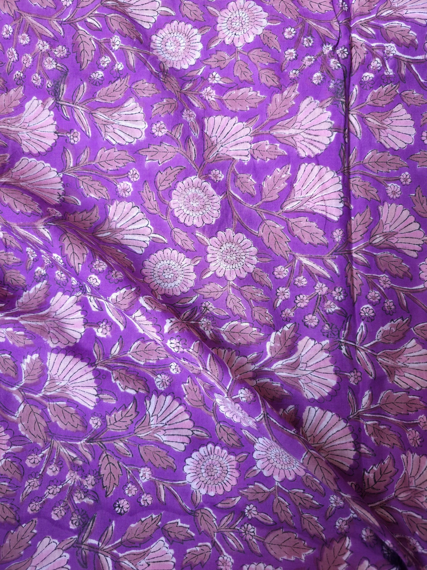 Pure Soft Cotton Handblock Printed Fabric