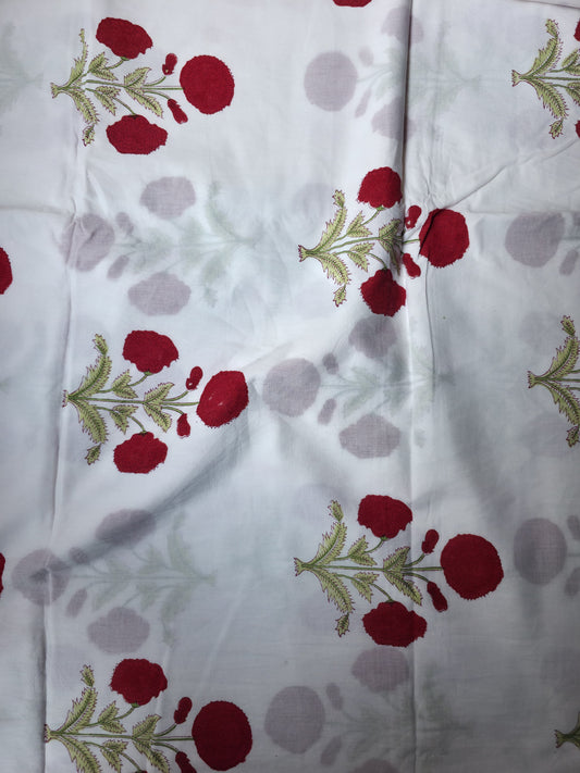 Pure Soft Cotton Handblock Printed Fabric