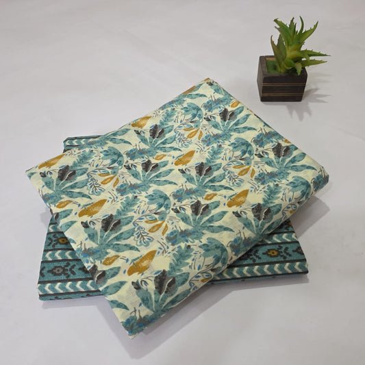Pure Cotton Handblock Printed 2PC Top-Bottom Suit Set
