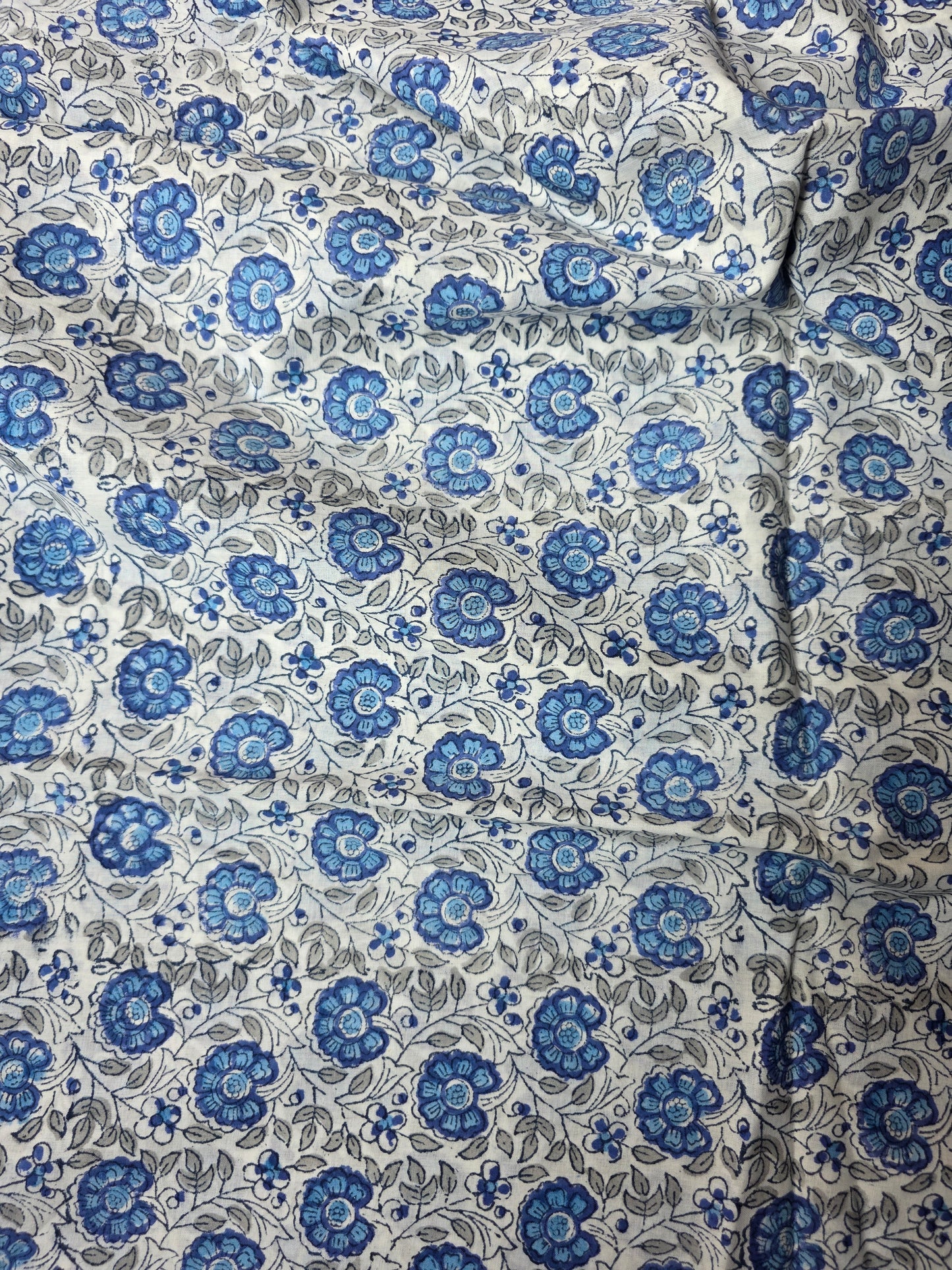 Pure Soft Cotton Handblock Printed Fabric