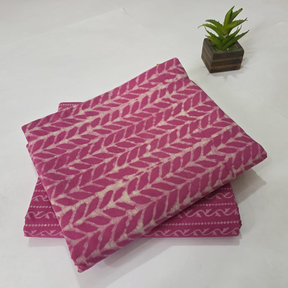 Pure Soft Cotton Handblock Printed 2PC Top-Bottom Suit Set