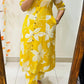 Premium Floral Fine Cotton Printed A-Line Pattern Kurti-Palazzo Set
