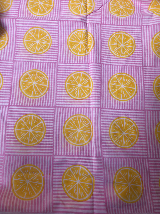 Pure Soft Cotton Handblock Printed Fabric