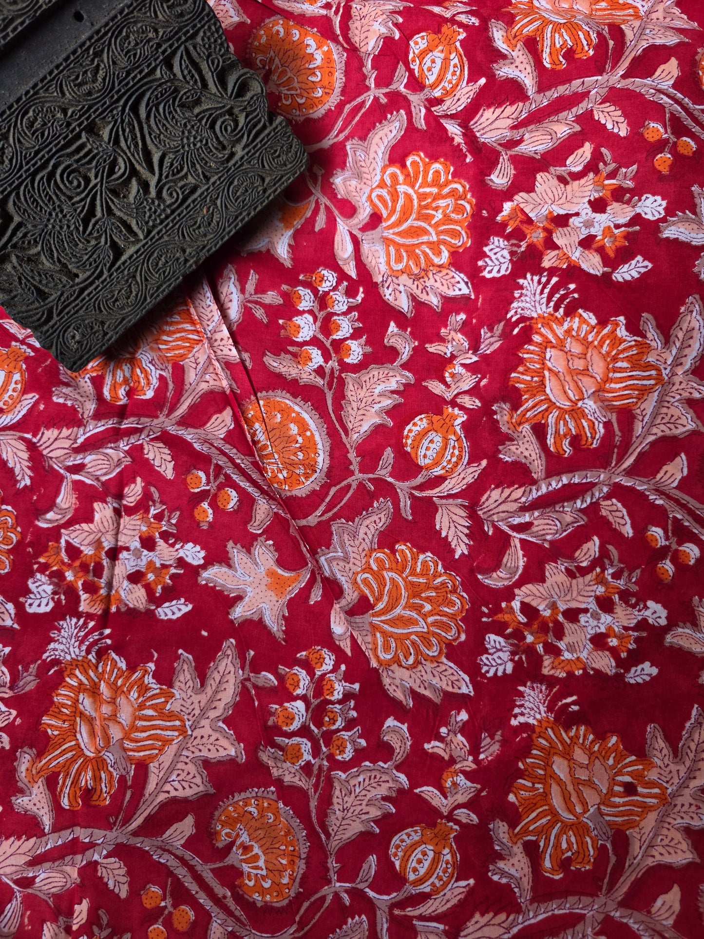 Pure Soft Cotton Handblock Printed Fabric