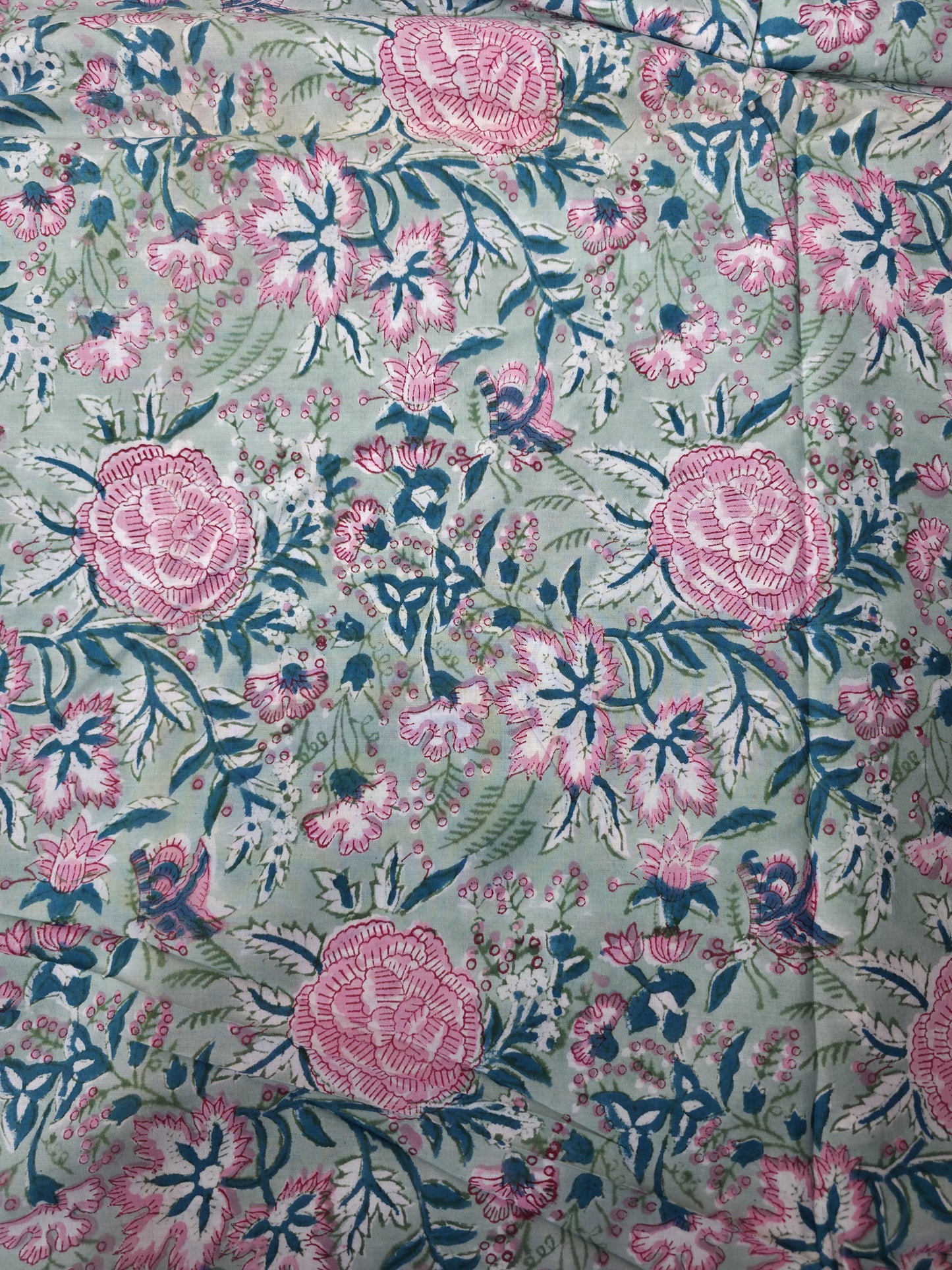 Pure Soft Cotton Handblock Printed Fabric