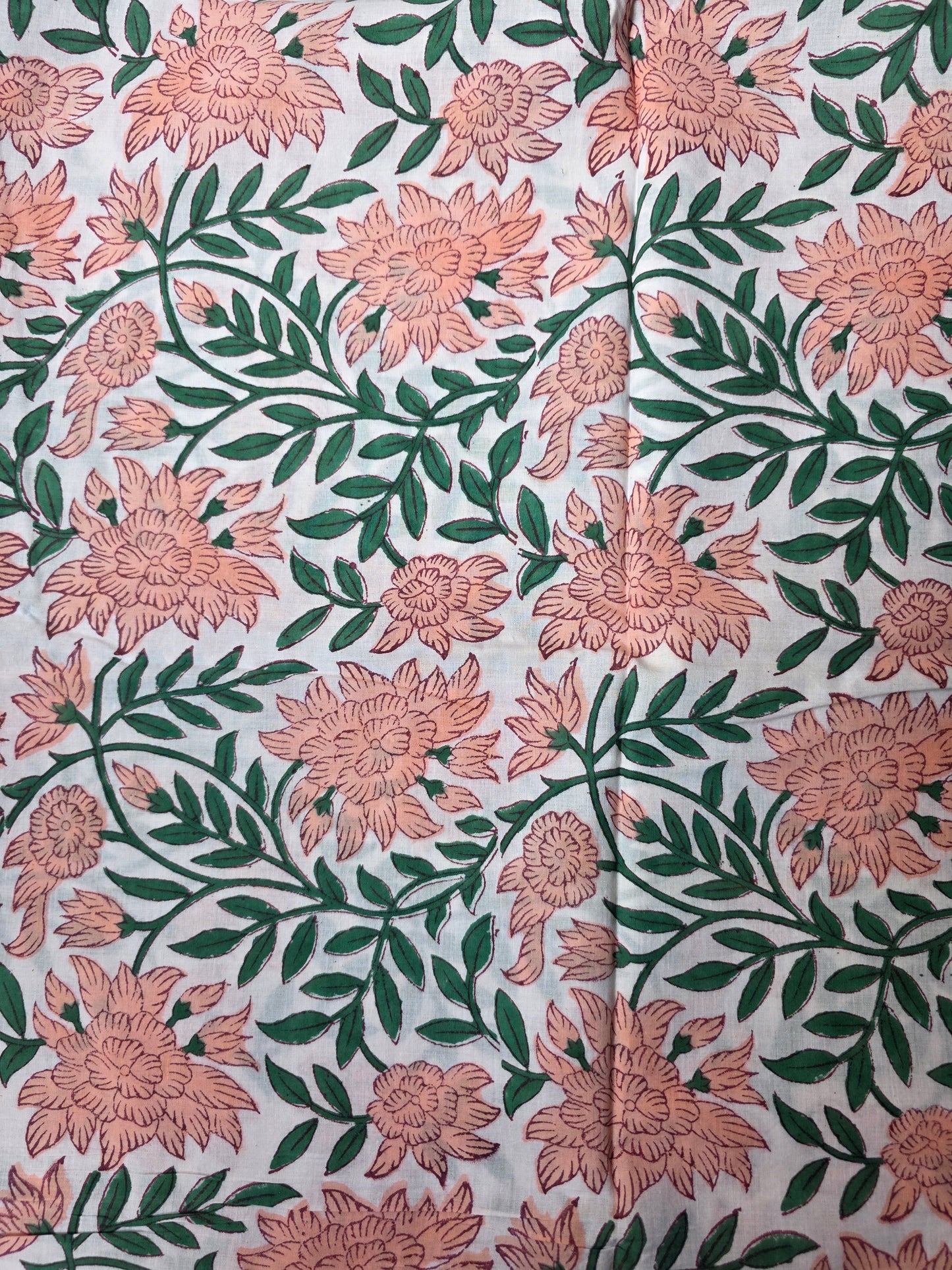 Pure Soft Cotton Handblock Printed Fabric