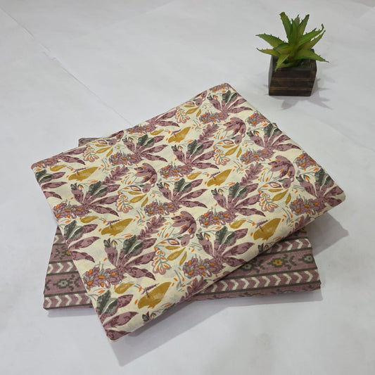 Pure Cotton Handblock Printed 2PC Top-Bottom Suit Set