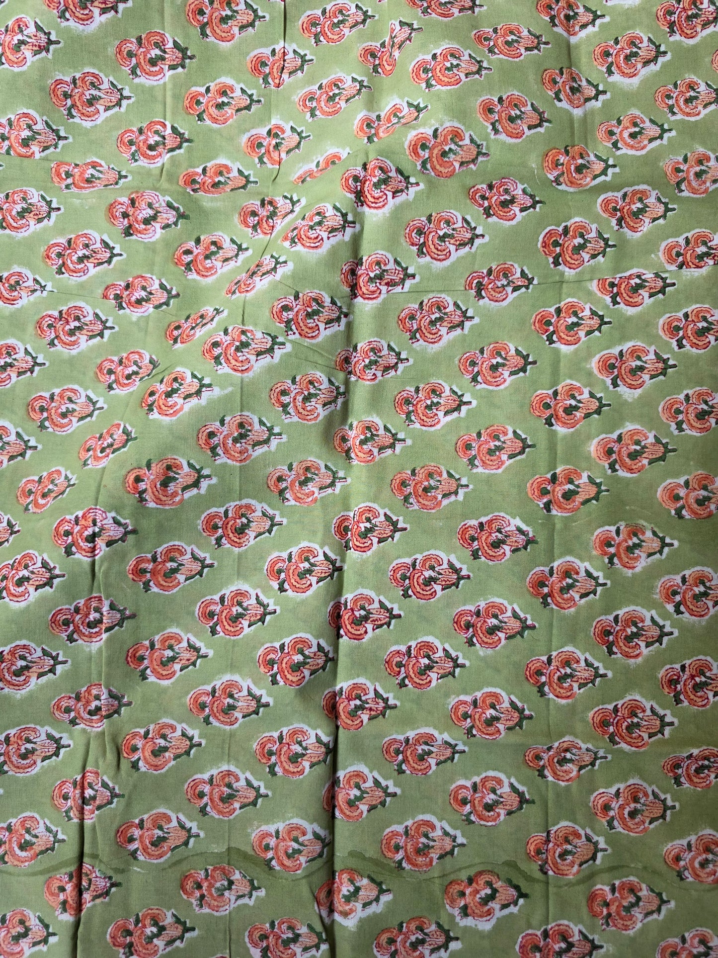 Pure Soft Cotton Handblock Printed Fabric