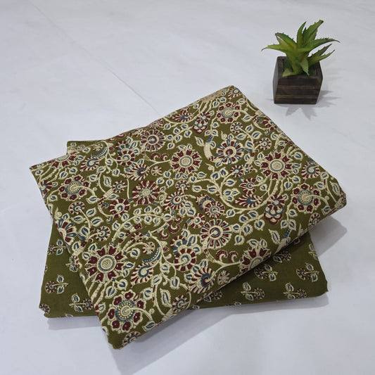 Pure Cotton Handblock Printed 2PC Top-Bottom Suit Set