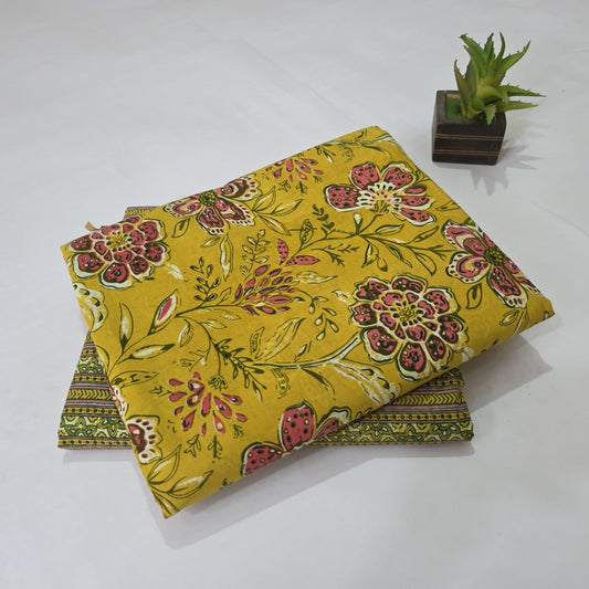Pure Cotton Handblock Printed 2PC Top-Bottom Suit Set