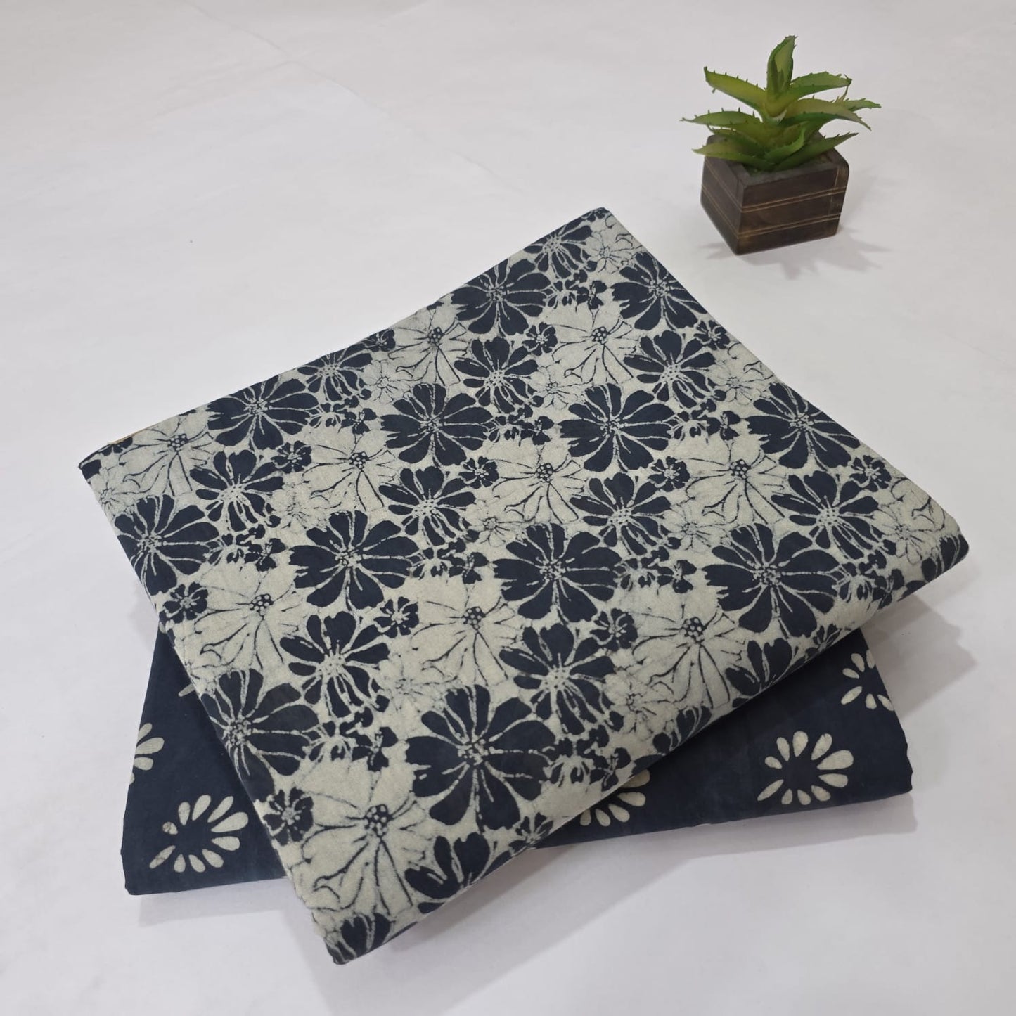 Pure Soft Cotton Handblock Printed 2PC Top-Bottom Suit Set