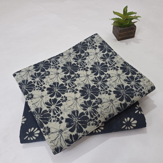 Pure Soft Cotton Handblock Printed 2PC Top-Bottom Suit Set