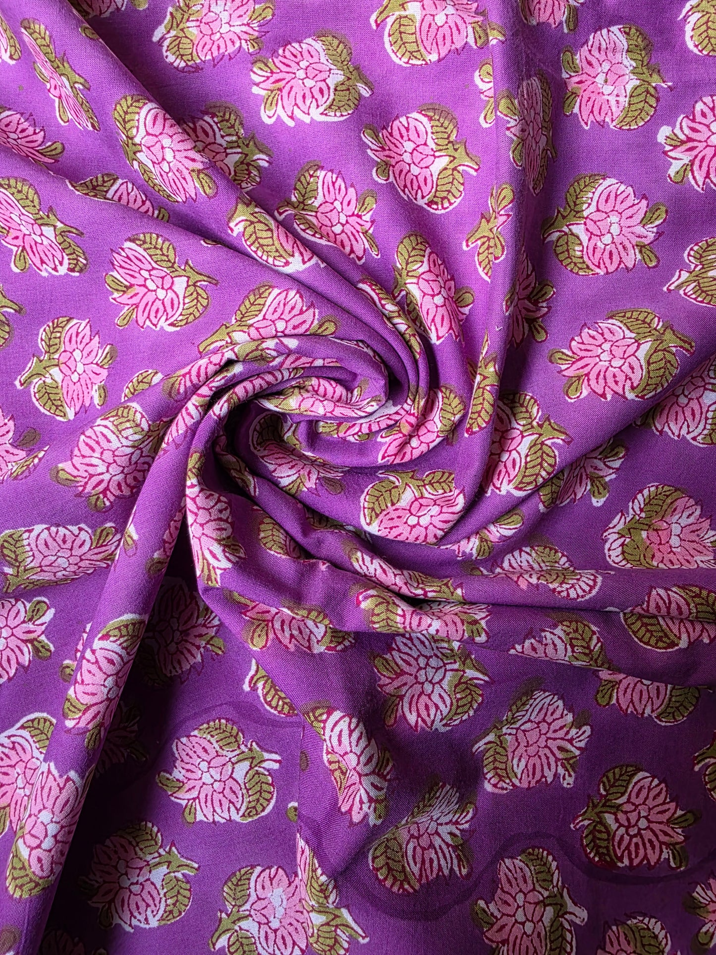 Pure Soft Cotton Handblock Printed Fabric