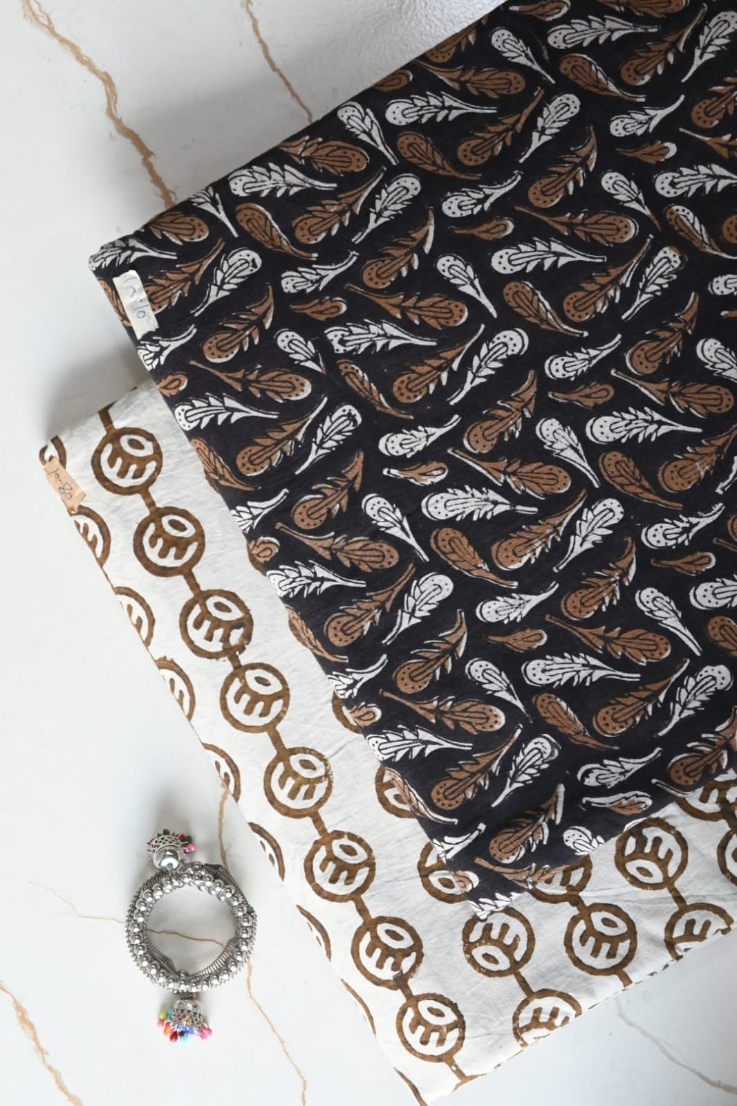 Pure Soft Cotton Handblock Printed 2PC Top-Bottom Suit Set (2.50 Meter Each)