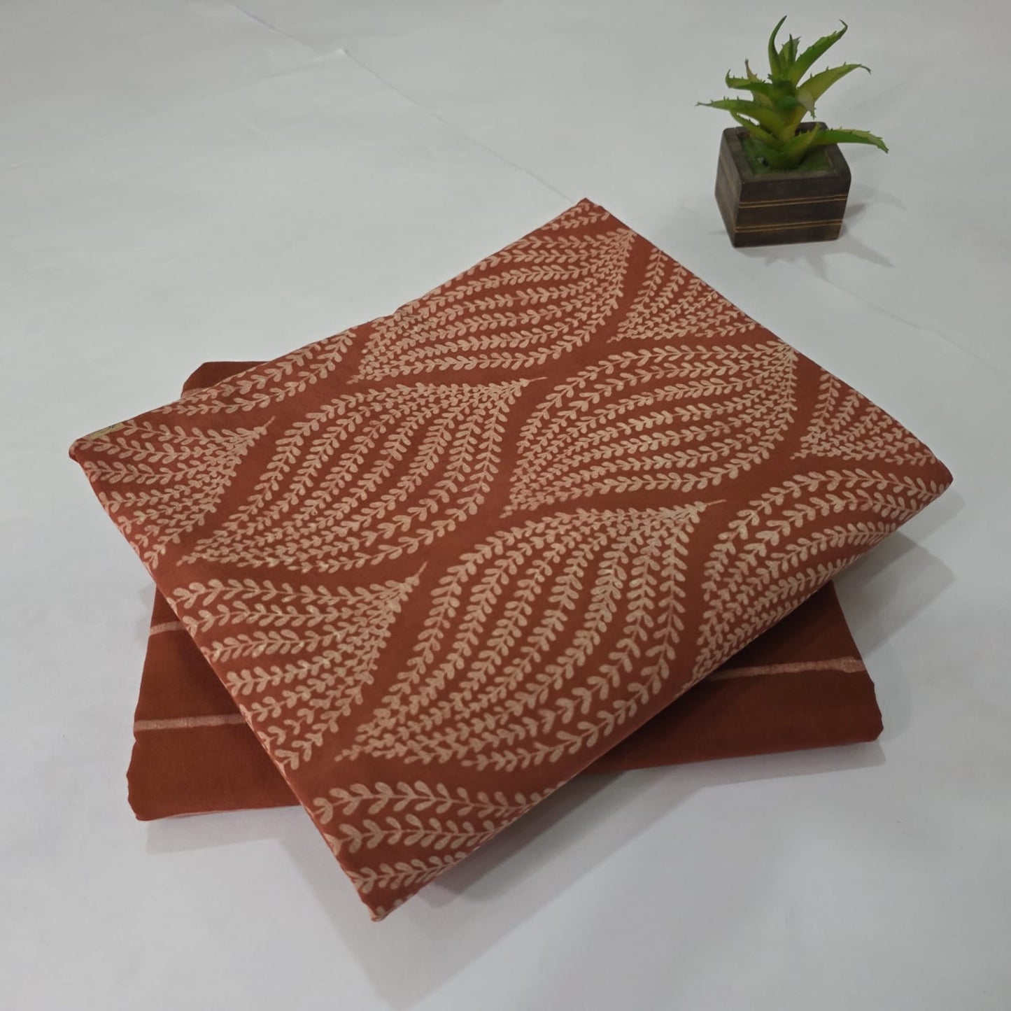 Pure Cotton Handblock Printed 2PC Top-Bottom Suit Set