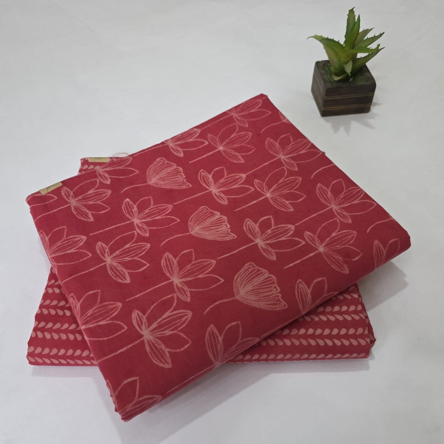 Pure Soft Cotton Handblock Printed 2PC Top-Bottom Suit Set