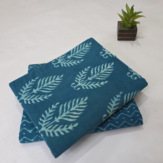 Pure Soft Cotton Handblock Printed 2PC Top-Bottom Suit Set