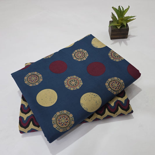 Pure Cotton Handblock Printed 2PC Top-Bottom Suit Set