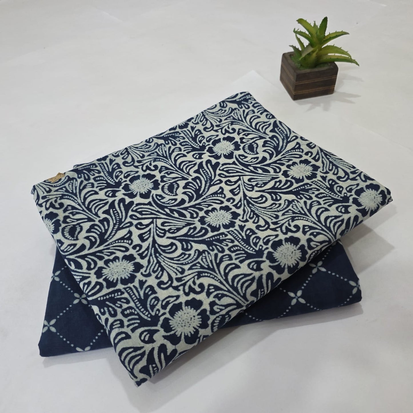 Pure Soft Cotton Handblock Printed 2PC Top-Bottom Suit Set