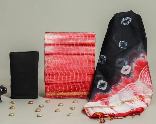 Designer Hand Painted Chanderi Silk Suit Set