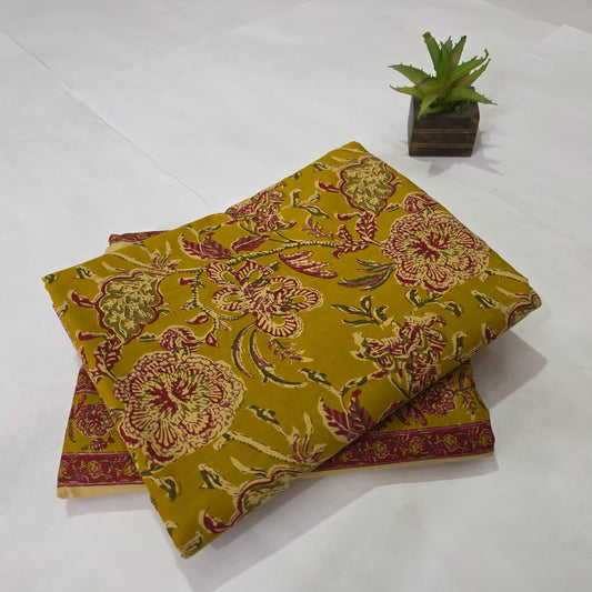 Pure Cotton Handblock Printed 2PC Top-Bottom Suit Set