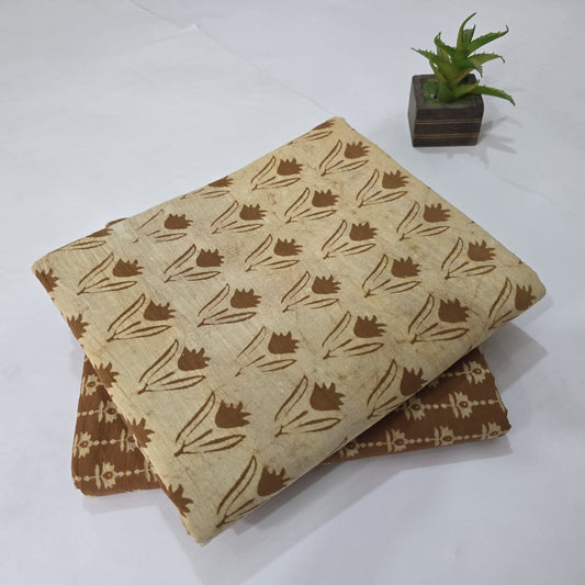 Pure Cotton Handblock Printed 2PC Top-Bottom Suit Set