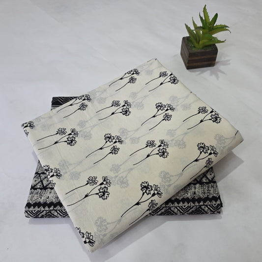 Pure Cotton Handblock Printed 2PC Top-Bottom Suit Set