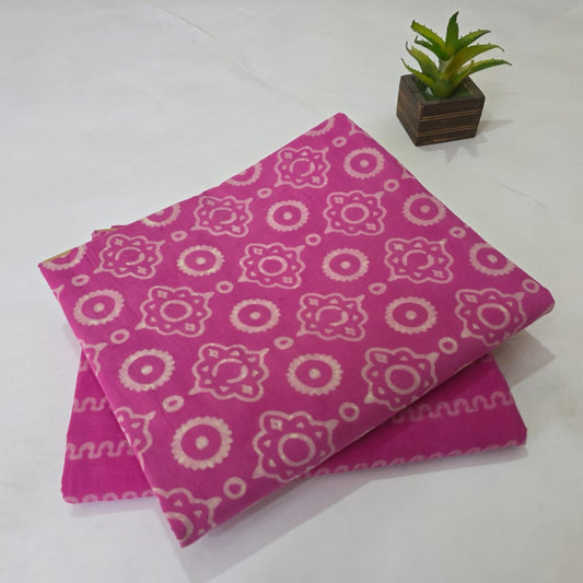 Pure Cotton Handblock Printed 2PC Top-Bottom Suit Set