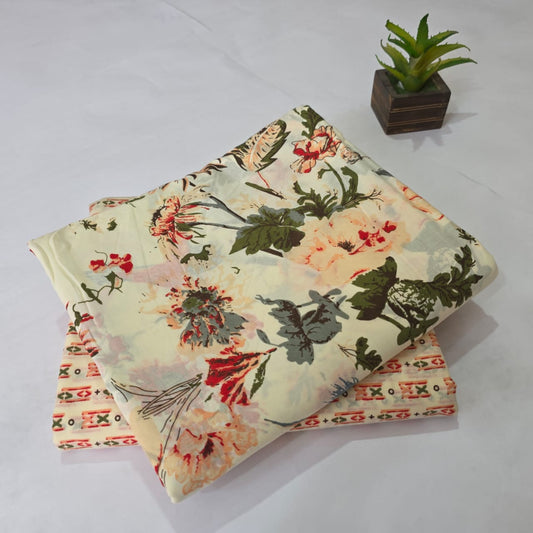 Pure Cotton Handblock Printed 2PC Top-Bottom Suit Set