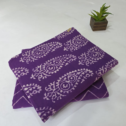 Pure Soft Cotton Handblock Printed 2PC Top-Bottom Suit Set