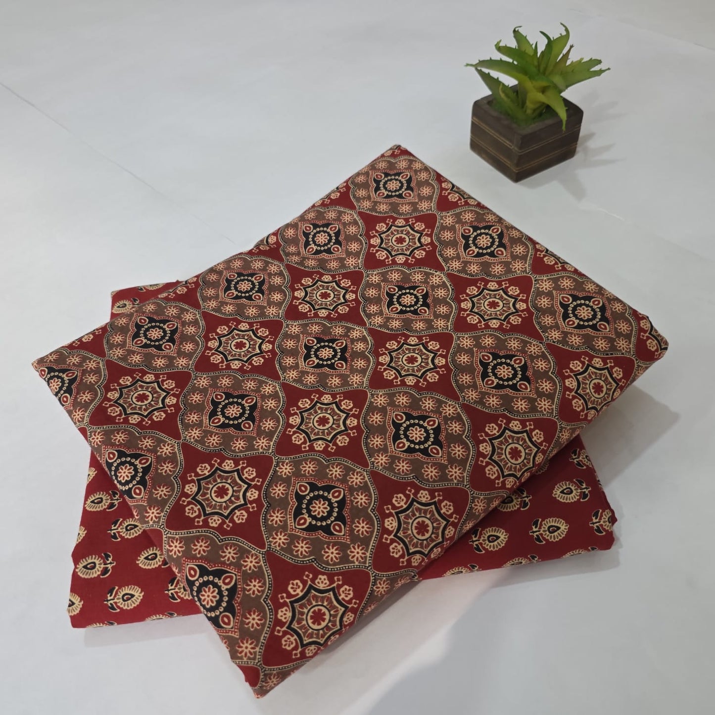 Pure Cotton Handblock Printed 2PC Top-Bottom Suit Set