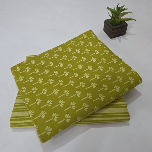 Pure Soft Cotton Handblock Printed 2PC Top-Bottom Suit Set