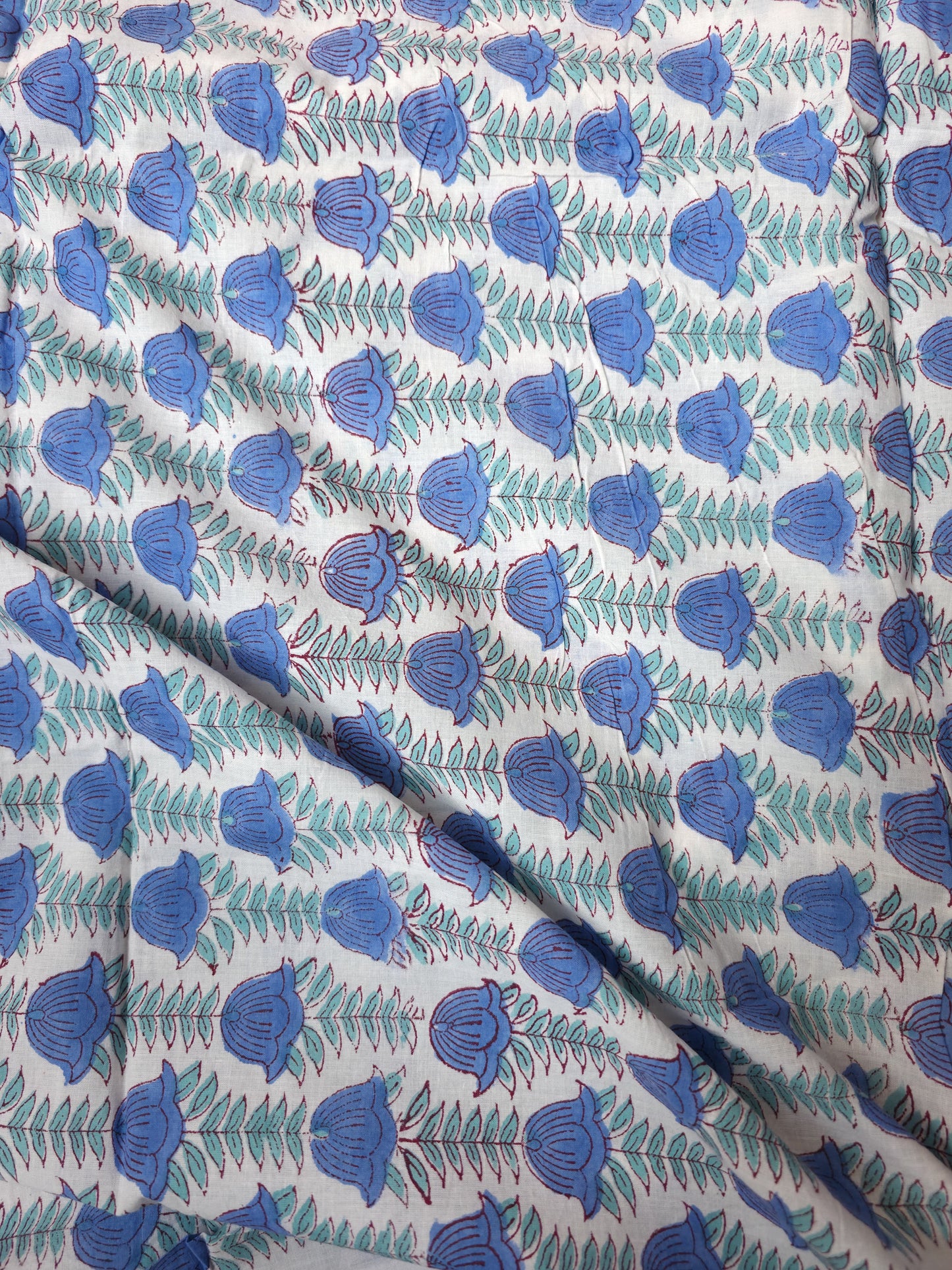 Pure Soft Cotton Handblock Printed Fabric