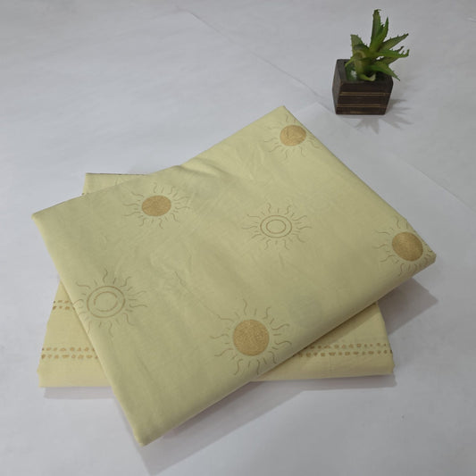 Pure Soft Cotton Handblock Printed 2PC Top-Bottom Suit Set