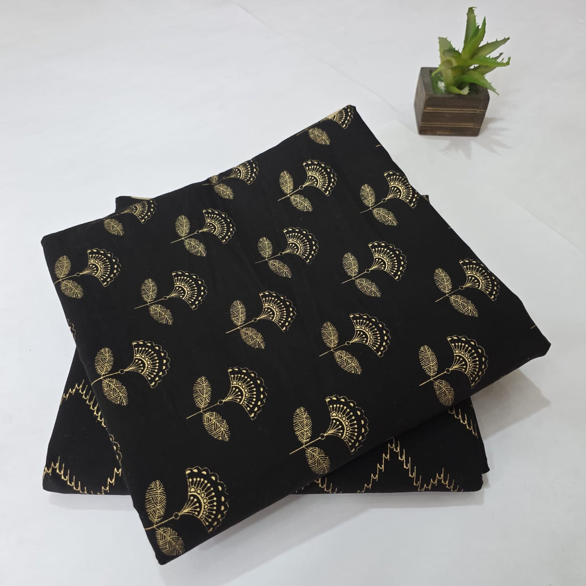 Pure Soft Cotton Handblock Printed 2PC Top-Bottom Suit Set