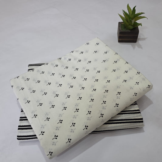 Pure Soft Cotton Handblock Printed 2PC Top-Bottom Suit Set