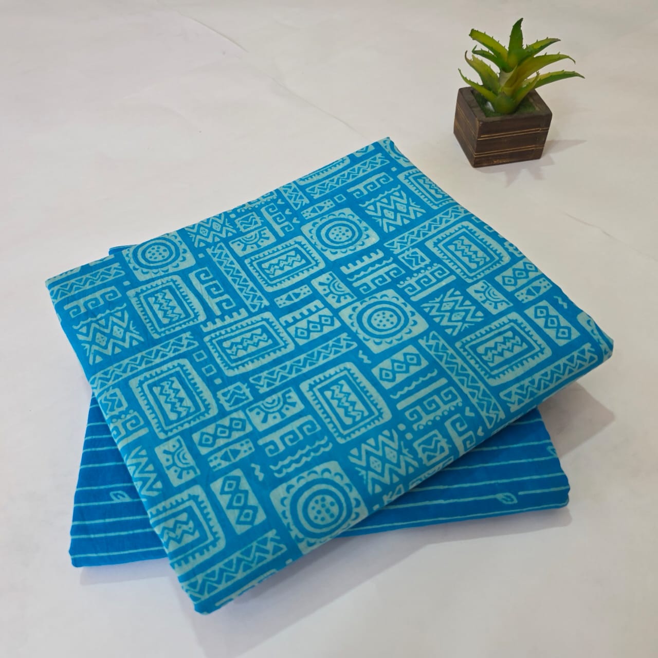 Pure Cotton Handblock Printed 2PC Top-Bottom Suit Set