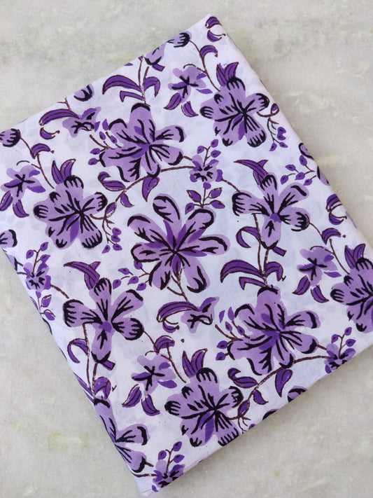 (Pre-cut 1.50 Meter) Pure Soft Cotton Hand Block Printed Fabric